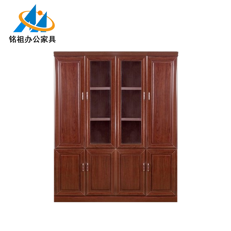 四門油漆帶玻璃文件柜